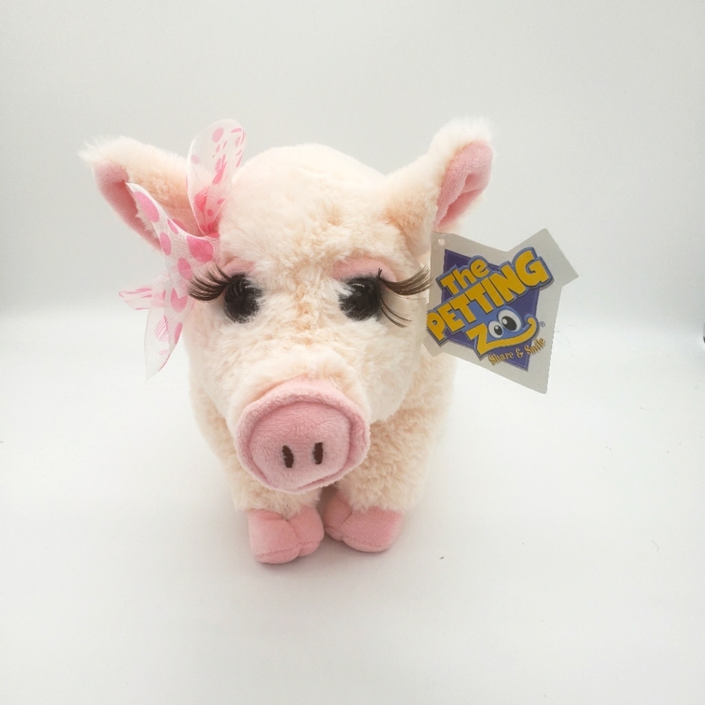 The Petting Zoo Pink Plush Pig